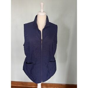 Blue Mountain Arts Vest Full Zip Quilted Layering Cabincore Hiking‎ Outdoors